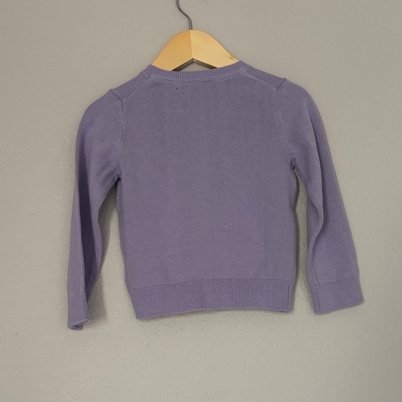 Quince Lilac Lavender Organic Cotton Crewneck Toddler Girls Sweater Size 2T - Picture 3 of 8